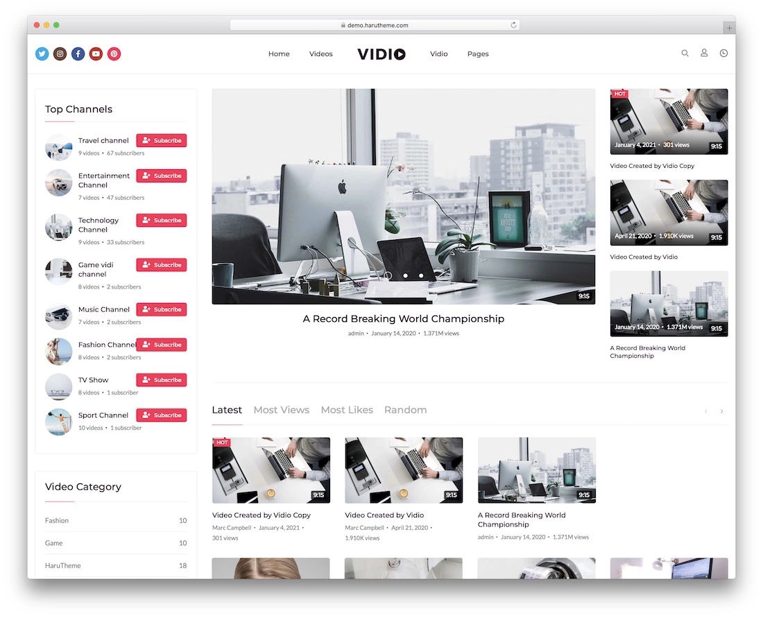 22 theme video cho WordPress chuyên nghiệp và tốt nhất 2025