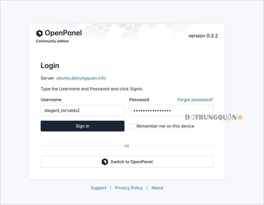 Hướng dẫn cài đặt OpenPanel