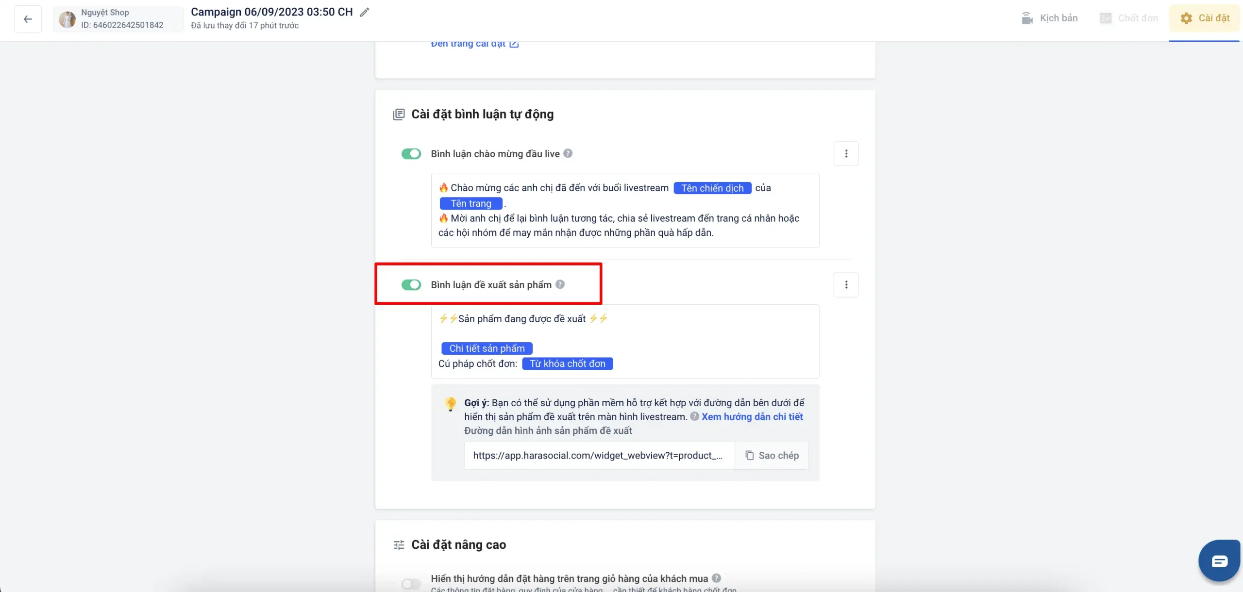 Hướng dẫn chèn sản phẩm đề xuất trong Livestream bằng công cụ Prism Live Studio